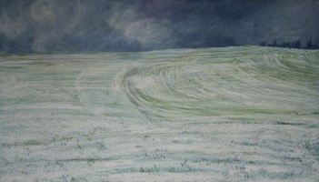 Champ enneigé - 50x30cm