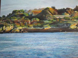 L'&icirc;le Saint Michel, 20 x 30 cm, 2017 (collection priv&eacute;e)