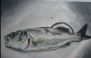 La p&ecirc;che de Grib 1, 20 x 30 cm, 2017 (collection priv&eacute;e)