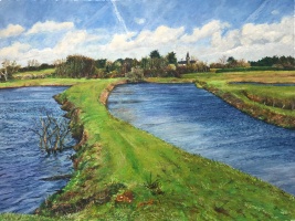 Paysage de l'&Icirc;le d'Arz - 37x27cm - 2020 (Collection priv&eacute;e)