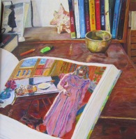 Regarder Bonnard, 30 x 30 cm, 2019 (Collection priv&eacute;e)