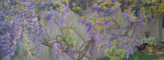 La glycine de V&eacute;ro - 52x19cm - 2020 (collection priv&eacute;e)