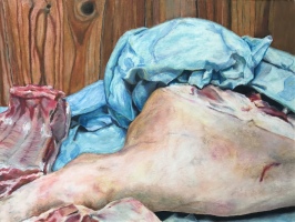 D&eacute;couper le cochon n&deg;1, 30 x 40 cm