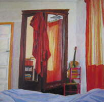 La chambre d'amis, 30 x 30 cm, 2019 (collection priv&eacute;e)