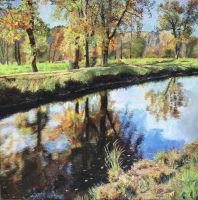 Le canal &agrave; Rohan, 30 x 30 cm, 2019 (collection priv&eacute;e)