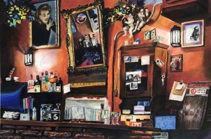Le bar grec de Jean Rio, 30 x 40 cm, 2019 (collection priv&eacute;e)