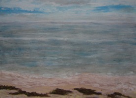 De la plage de Kervegant- 20x15cm